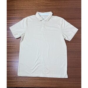 Radda Golf Vardon II Polo Shirt Beige Tan Stretch Performance Men's M Casual